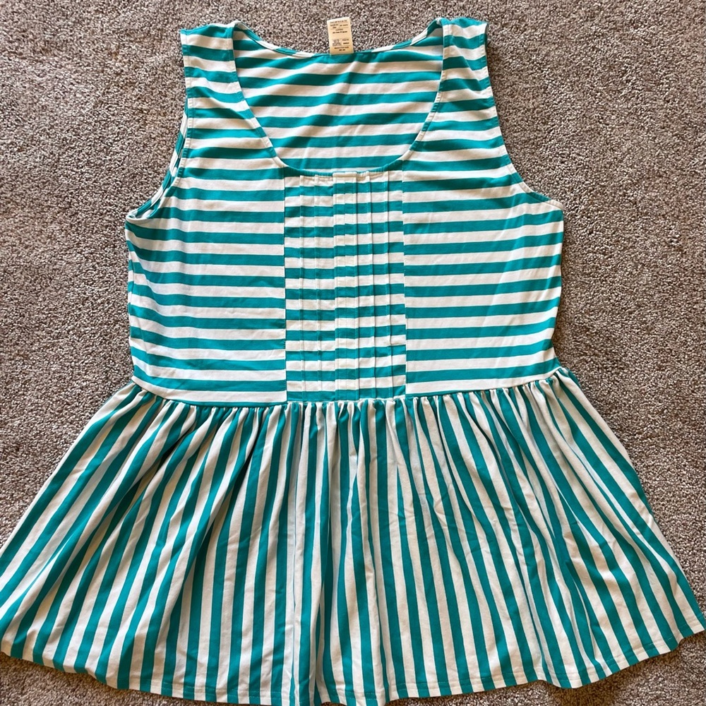 Women’s Wildflowers Striped Sleeveless Tank- Size XL